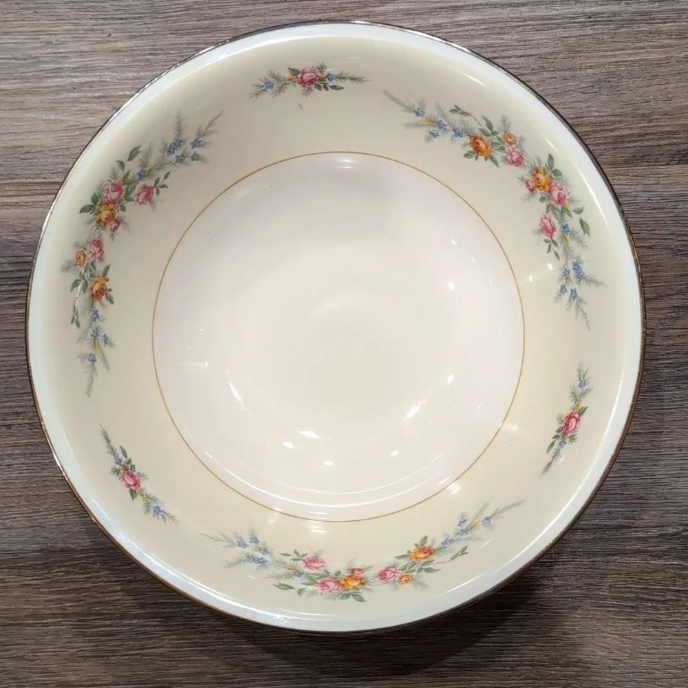 Two 40's Homer Laughlin Eggshell Nautilus Ferndale China Serving Bowls 8